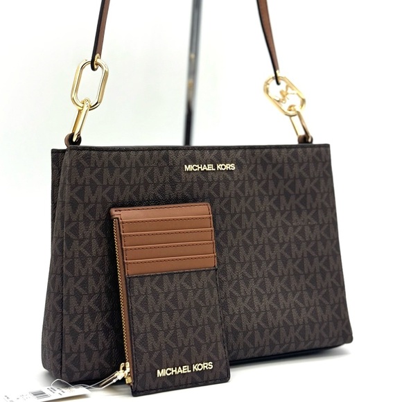 Michael Kors Trisha Medium Triple Compartment Crossbody Bag & Matching Wallet - Picture 3 of 12